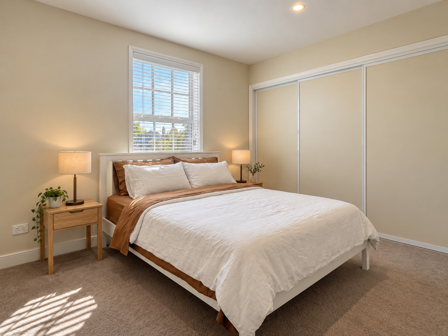 Bright Neutral Minimalist Bedroom