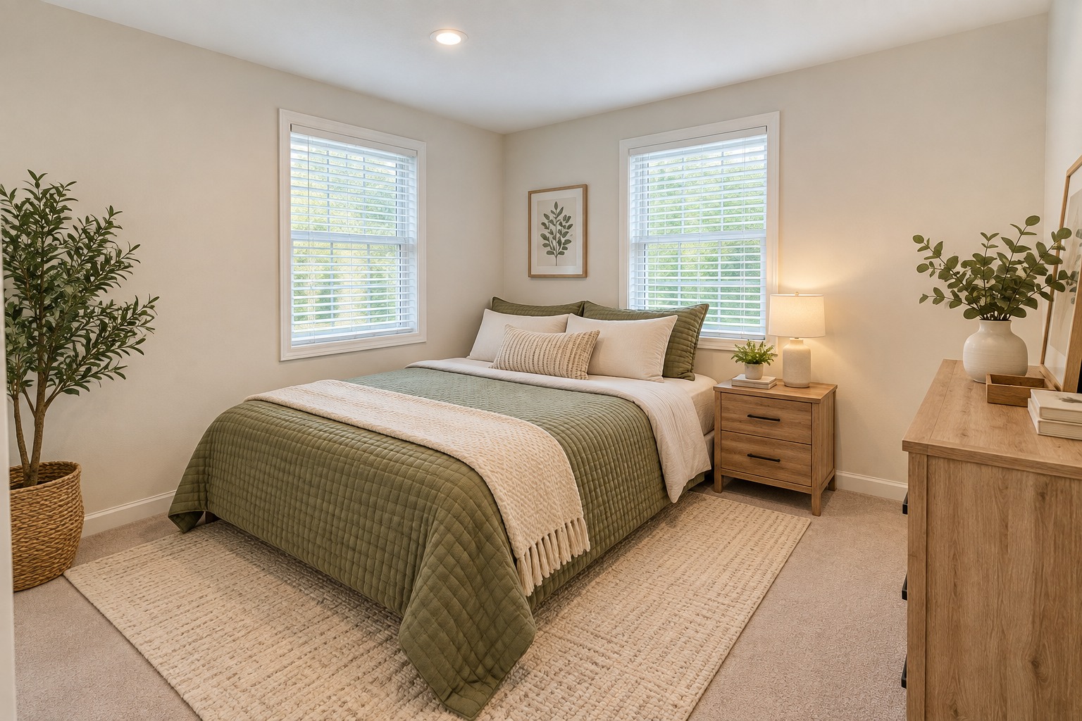 Serene Sage Green Bedroom Retreat