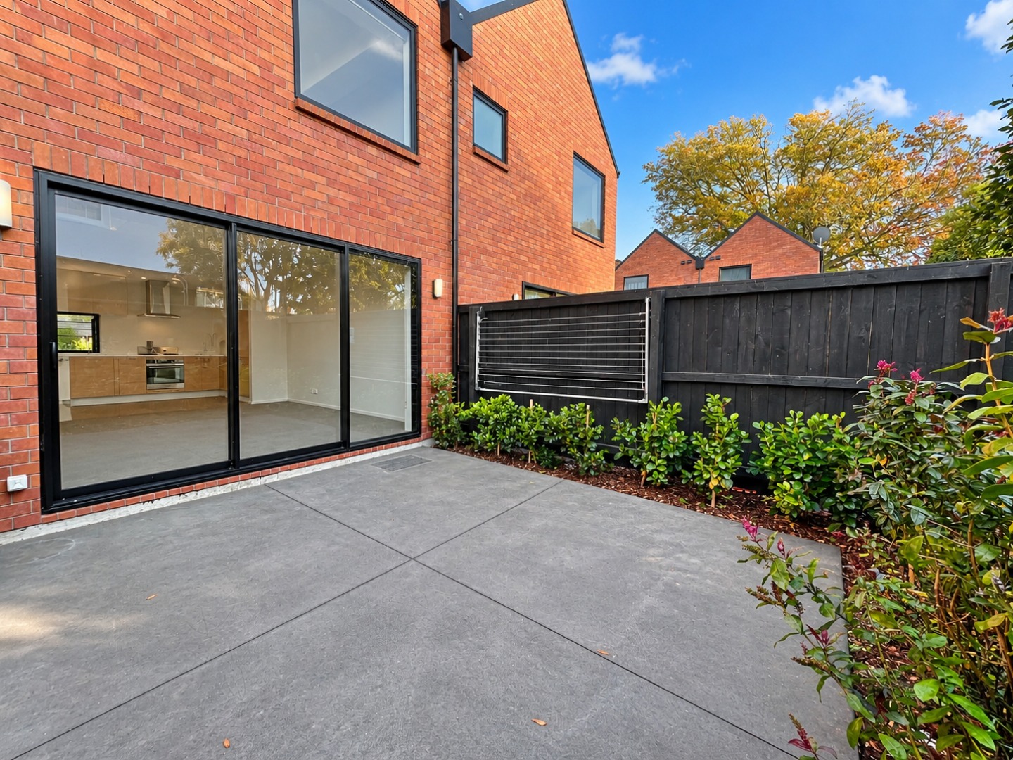 Modern Brick Townhouse Courtyard