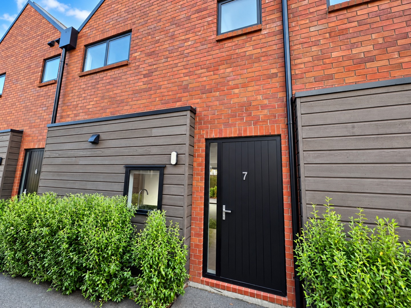 Modern Brick Townhouse Entrance 7