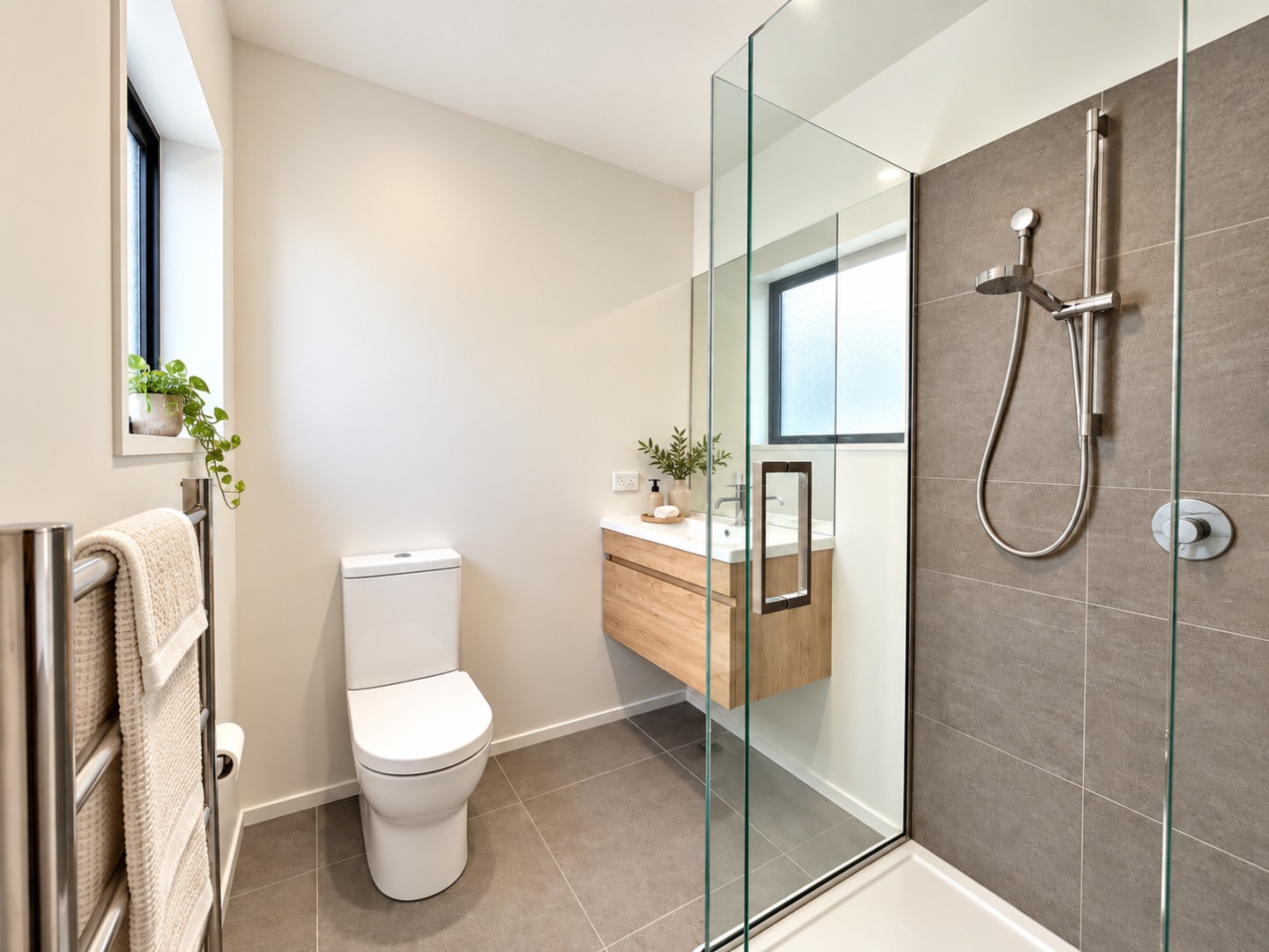 Bright Minimalist Bathroom Retreat