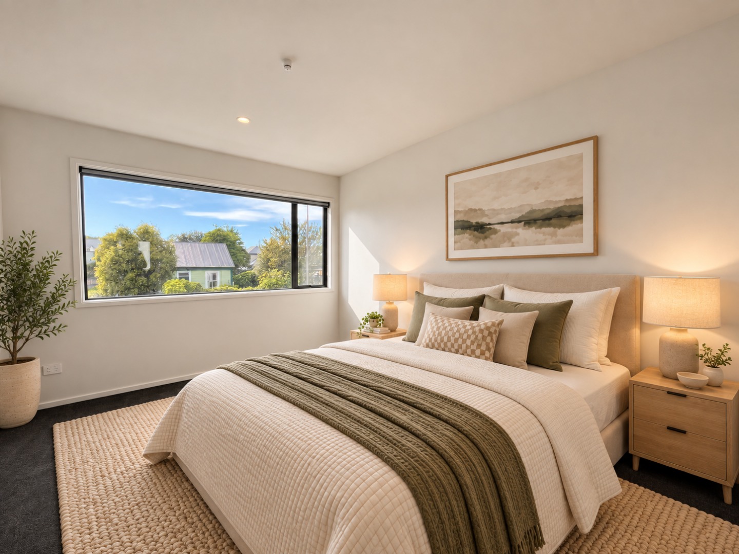 Serene Earth-Toned Bedroom Retreat
