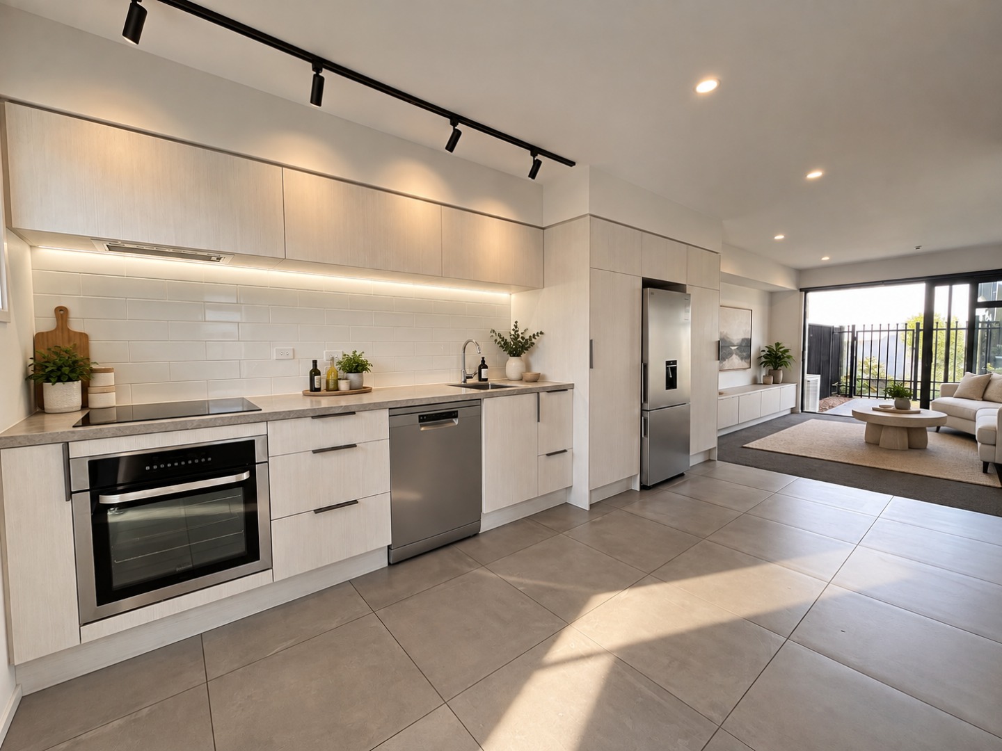 Sunlit Scandinavian Open-Plan Kitchen