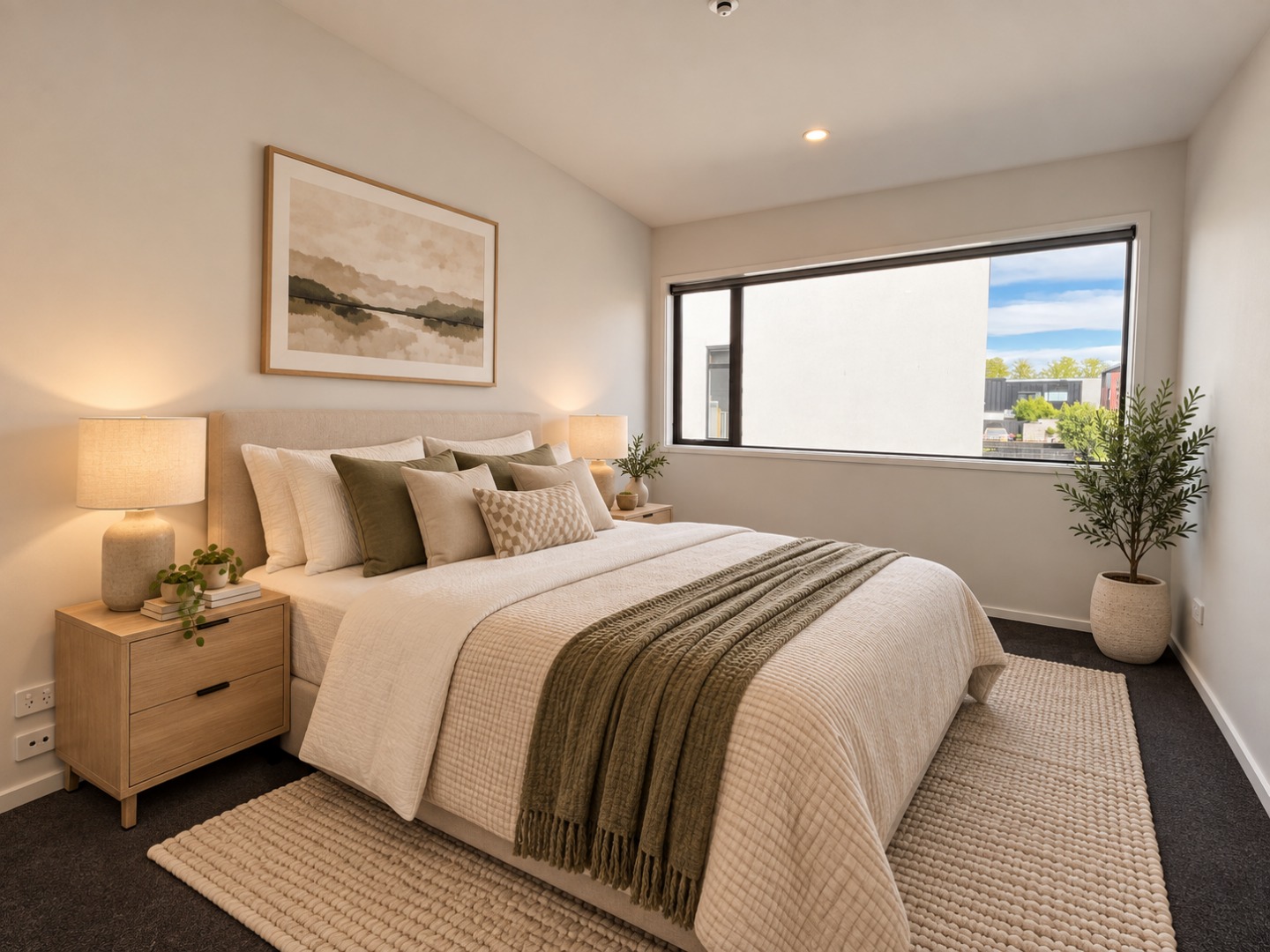 Warm Minimalist Bedroom Retreat