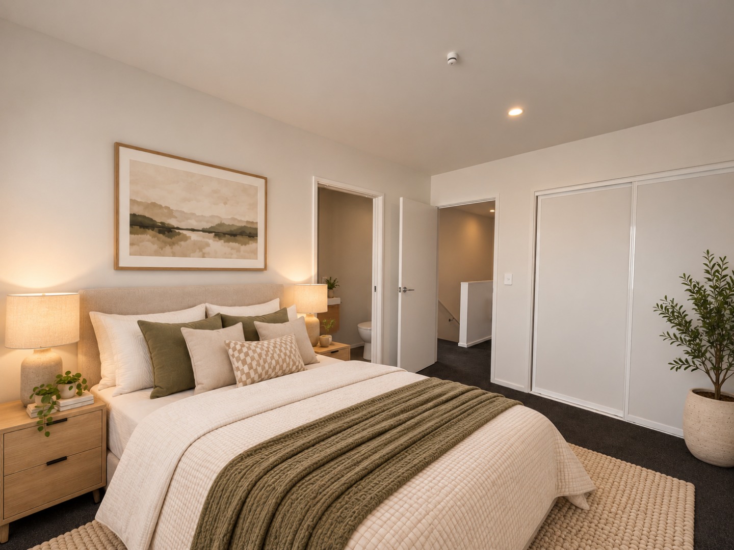 Warm Neutral Modern Bedroom Retreat