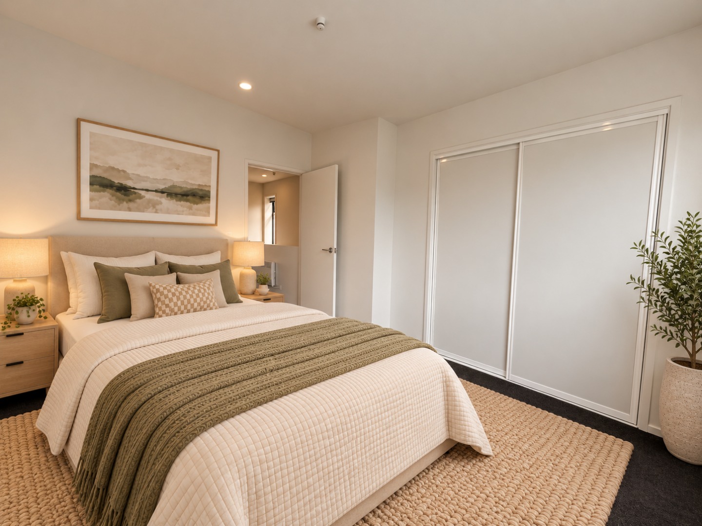 Warm Neutral Scandinavian Bedroom