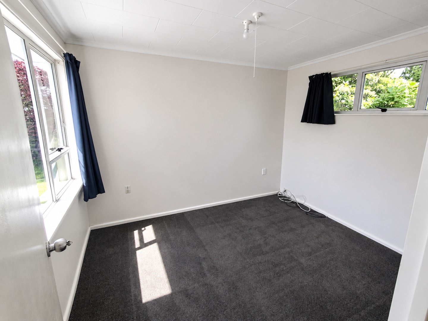Bright Empty Bedroom with Natural Light