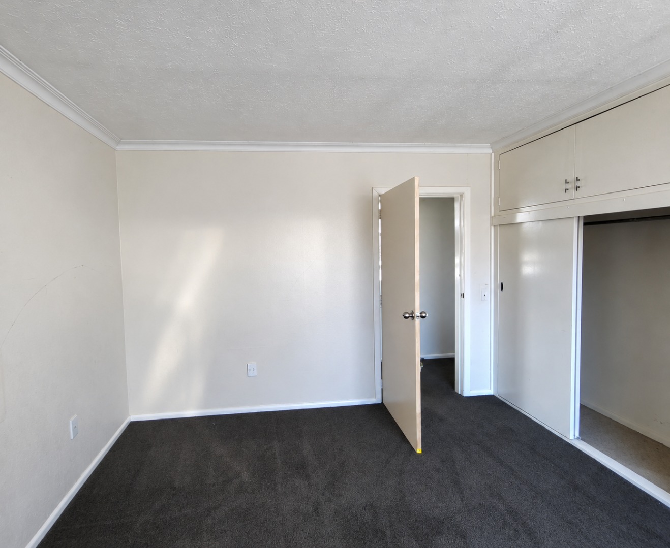 Empty Neutral Bedroom with Open Door
