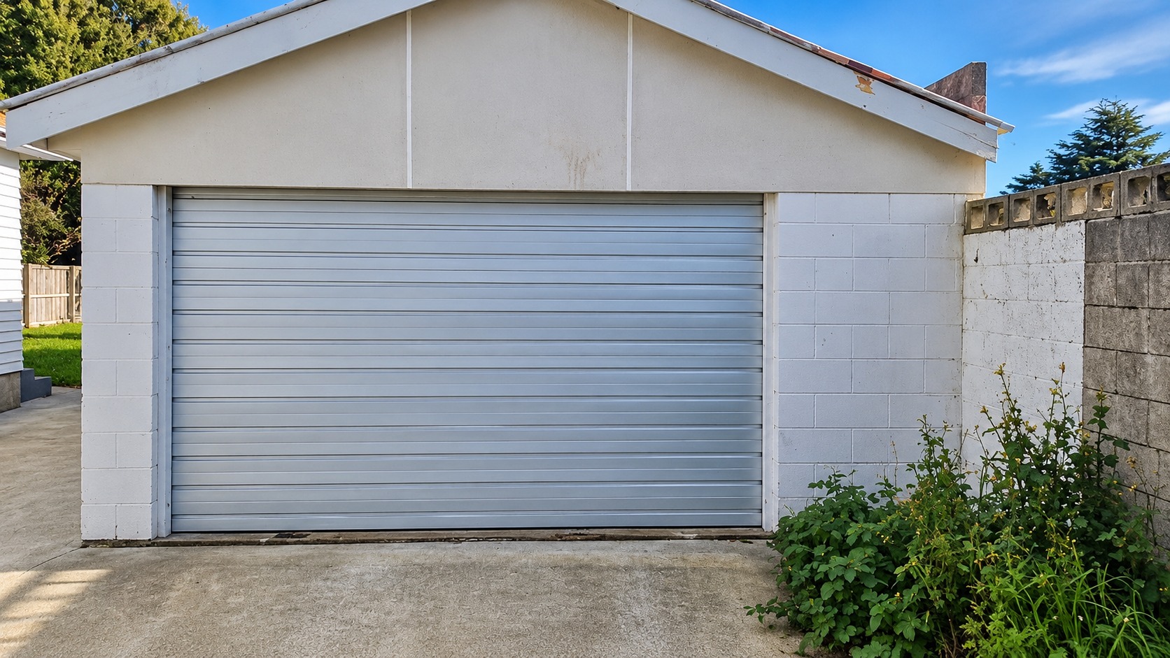 Suburban Garage in Sunlight