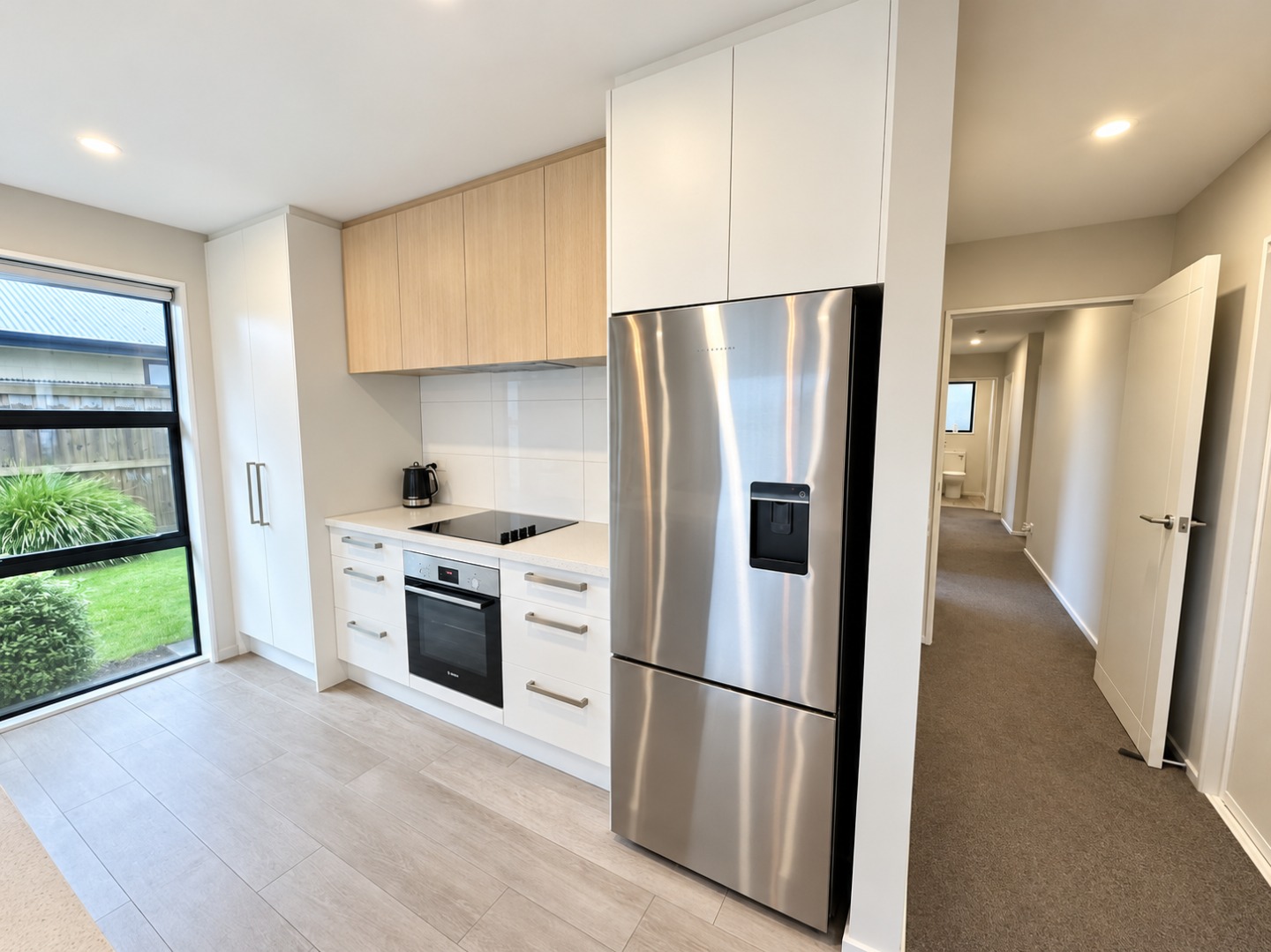 Modern Minimalist Kitchen and Hallway