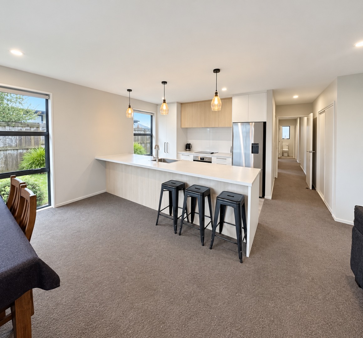 Bright Modern Open-Plan Kitchen Interior