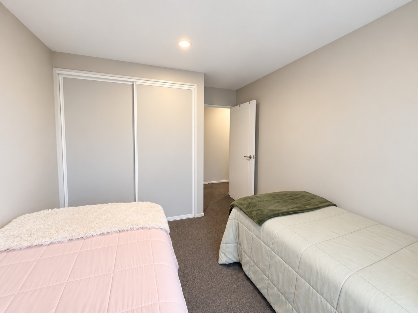 Bright Minimalist Twin Bedroom