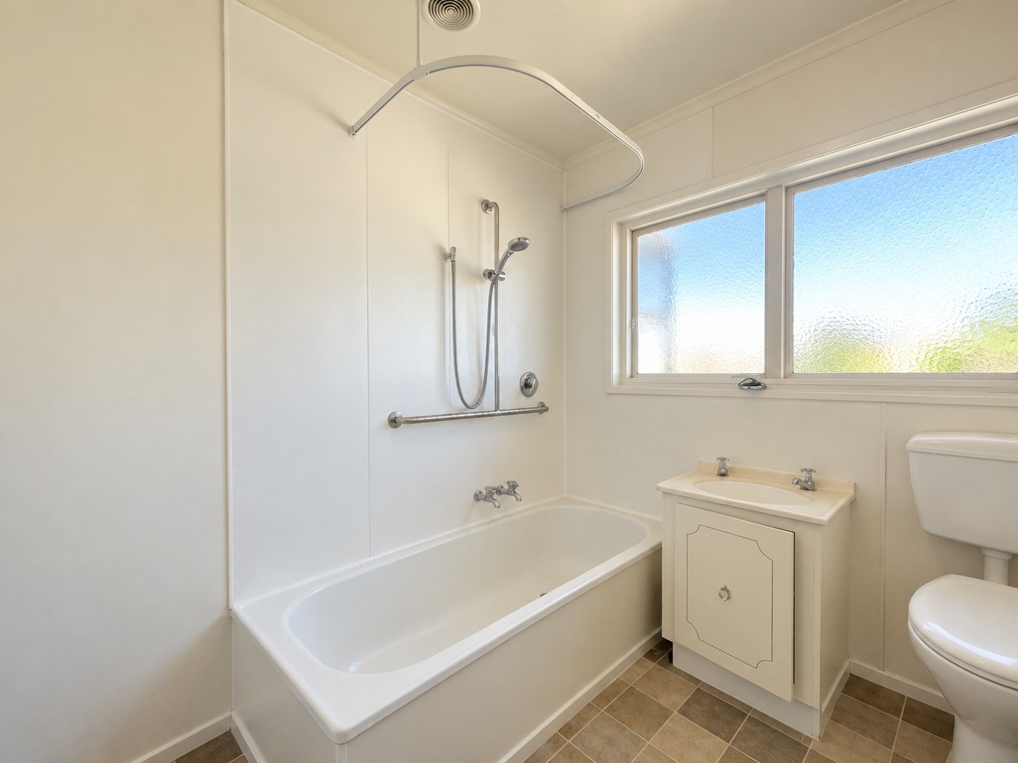 Bright Empty Minimalist Bathroom