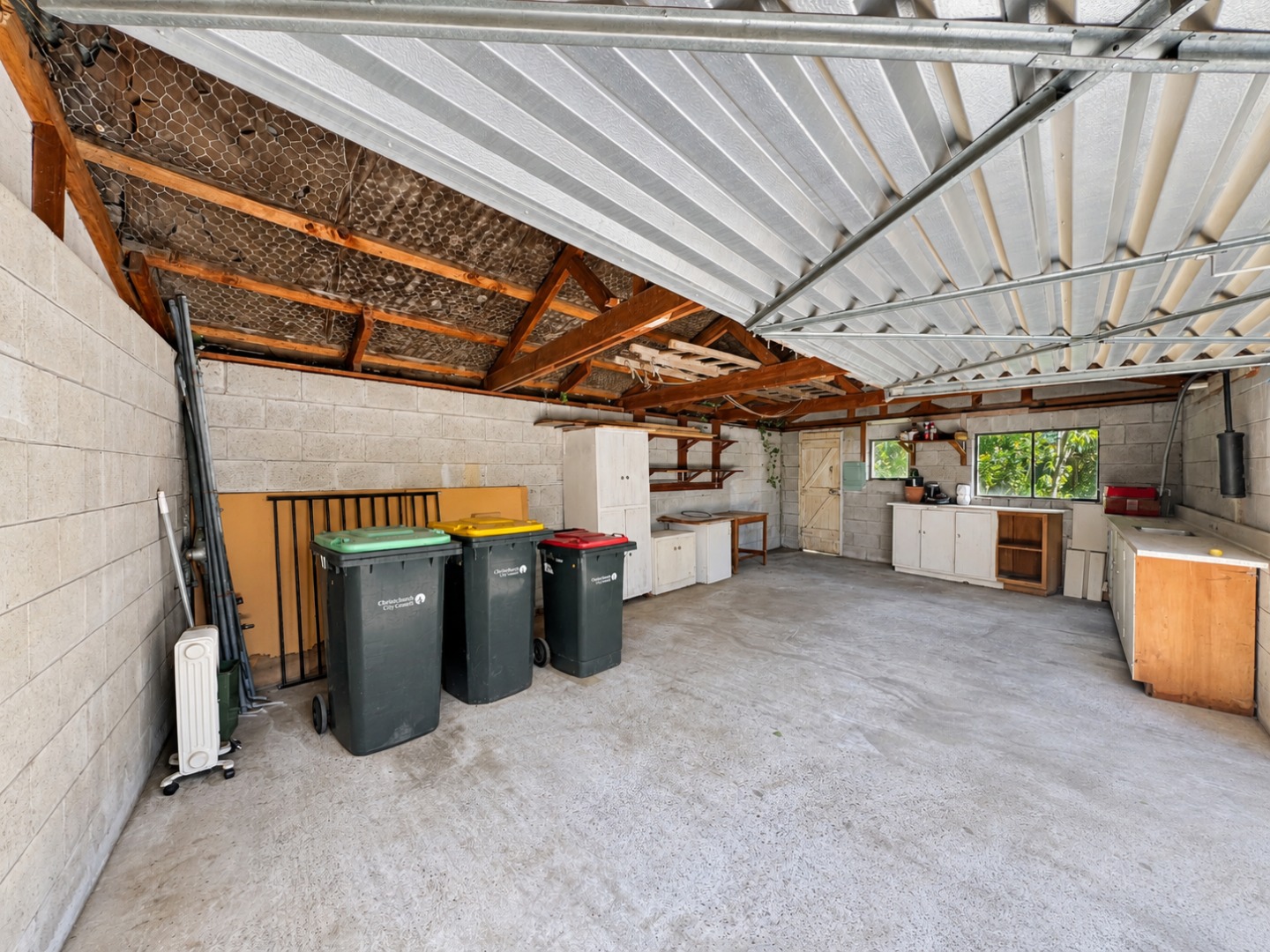 Bright, Tidy Garage Workshop Interior