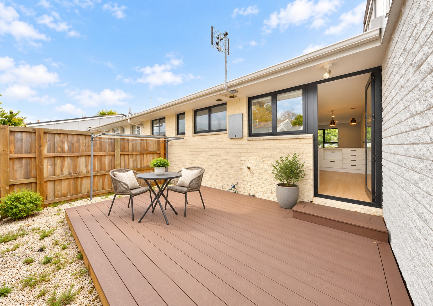 Bright Modern Backyard Patio Bistro