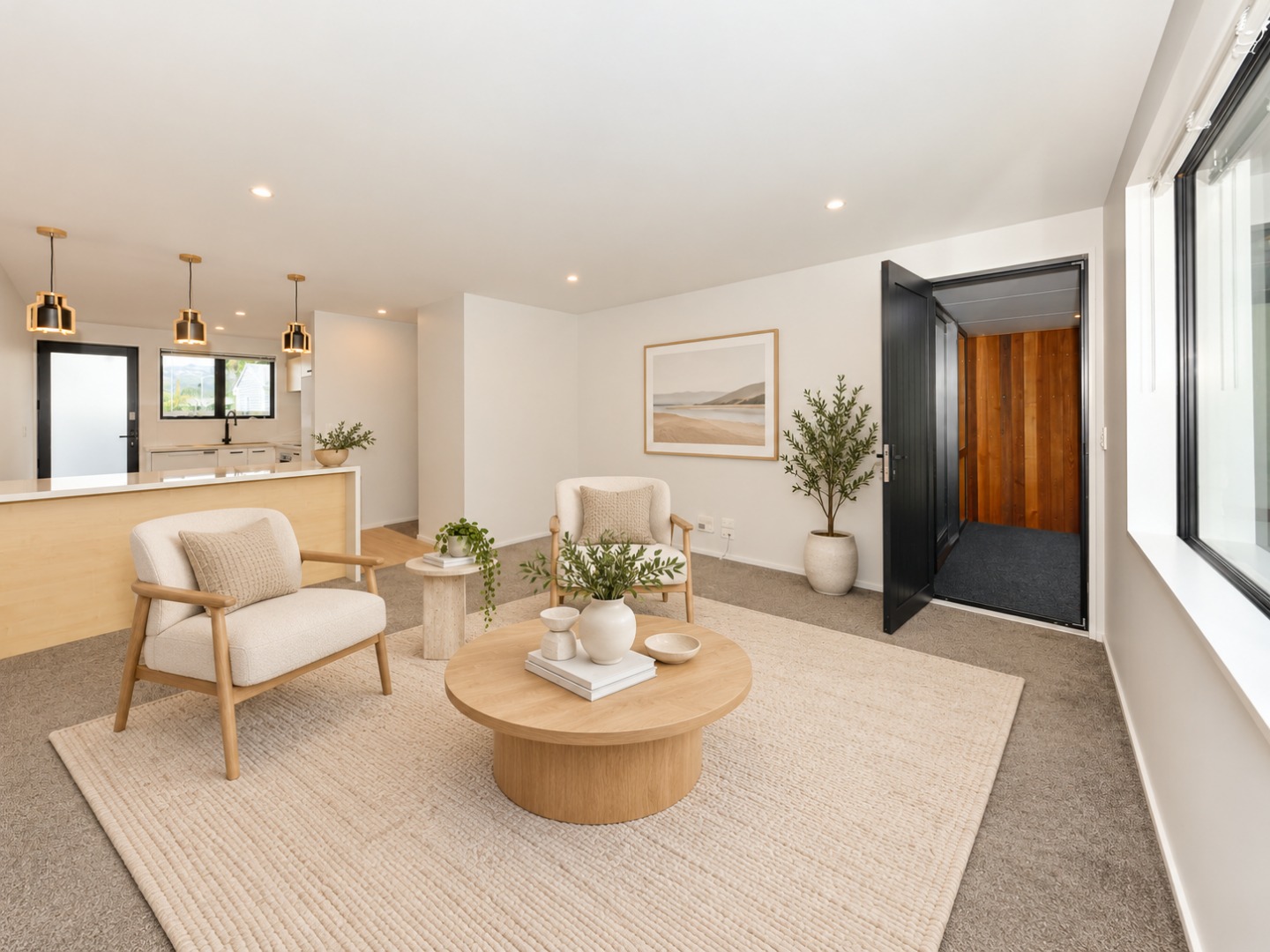 Scandinavian Living Room with Cozy Neutrals