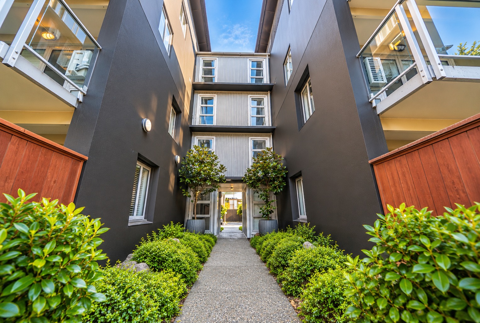 Symmetrical Modern Courtyard Garden
