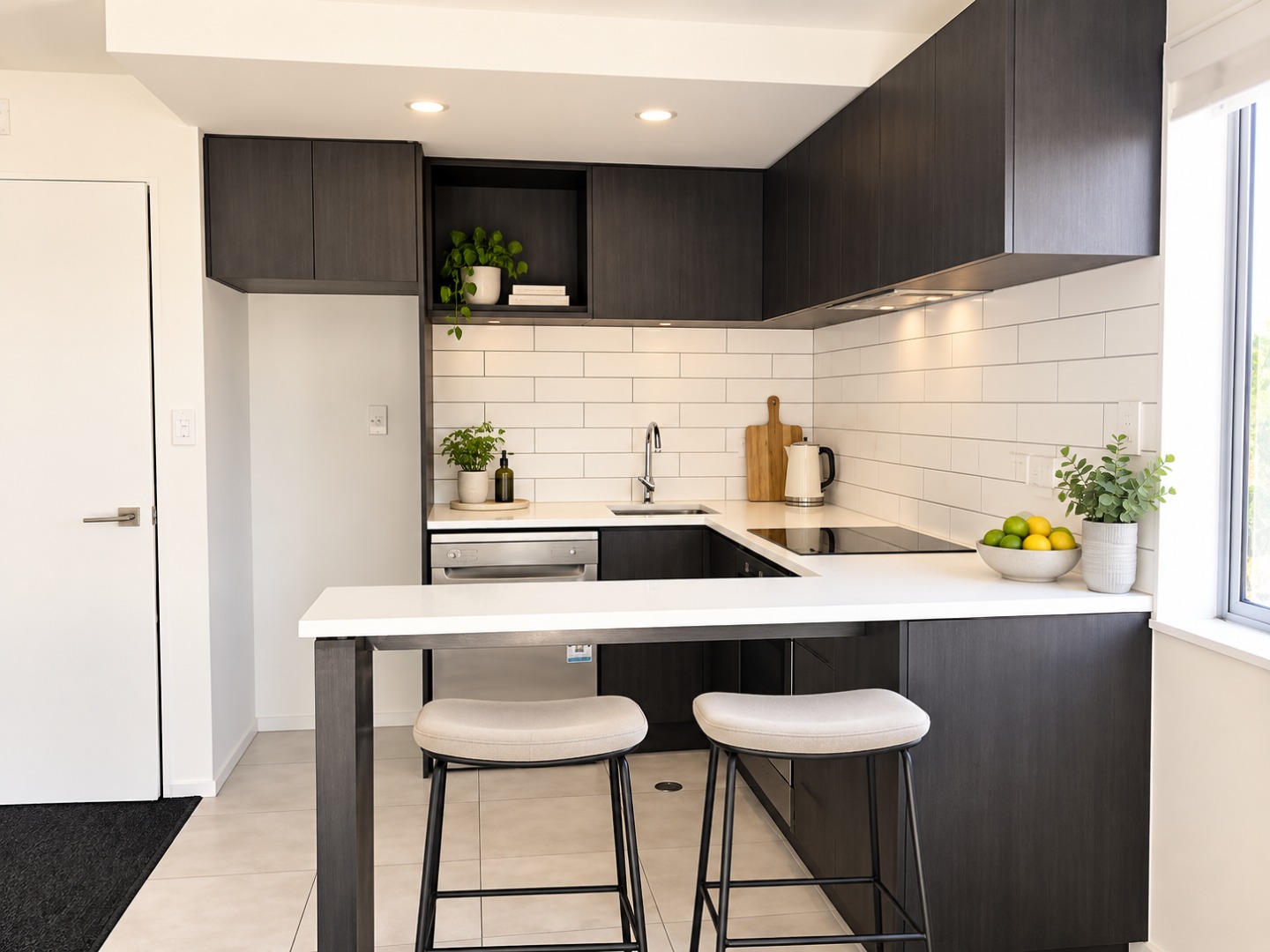 Bright Modern Kitchen with Breakfast Bar