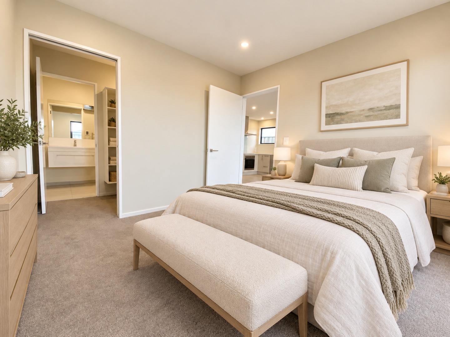 Warm Neutral Modern Bedroom