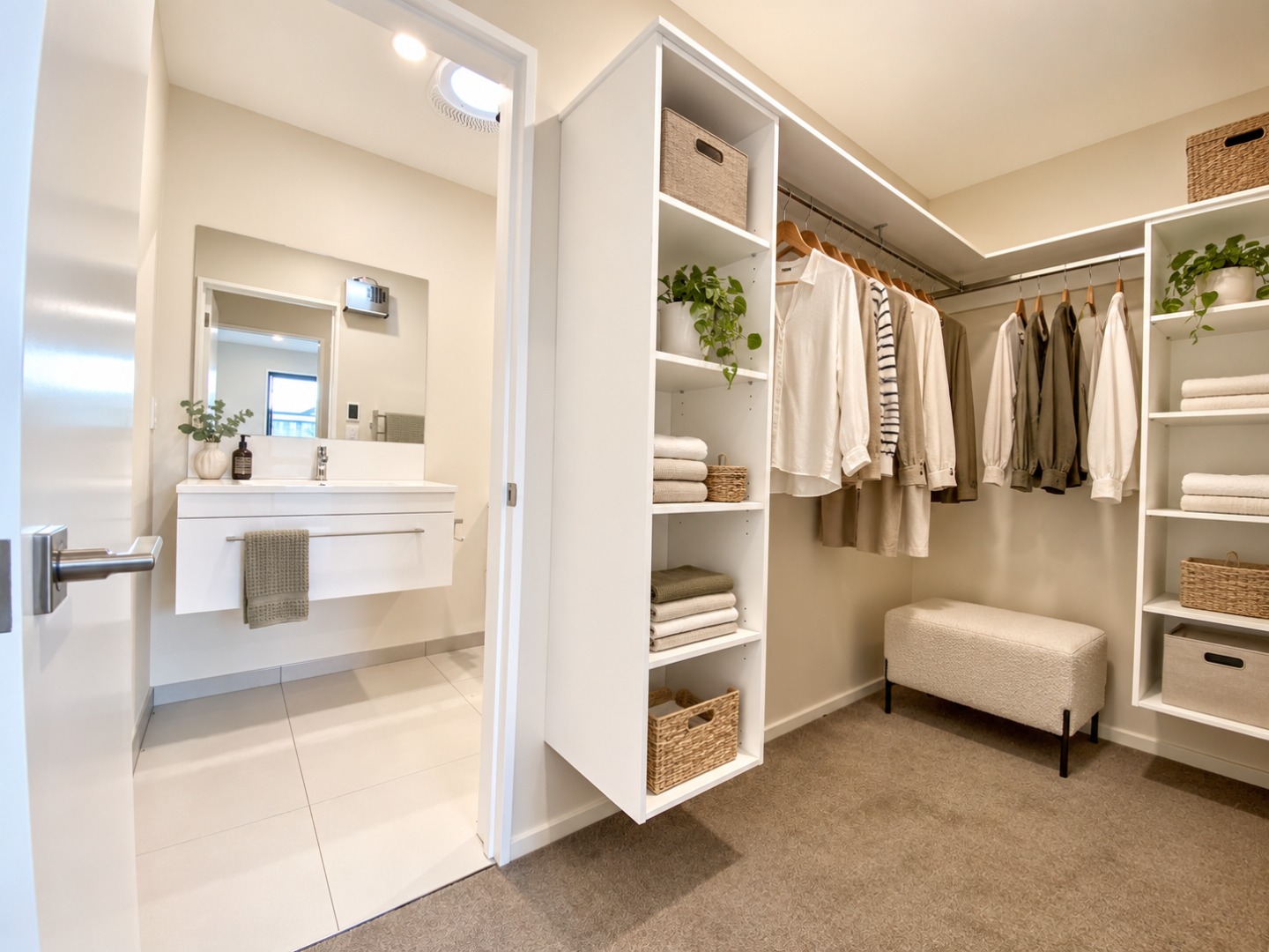 Minimalist Closet and Ensuite Retreat