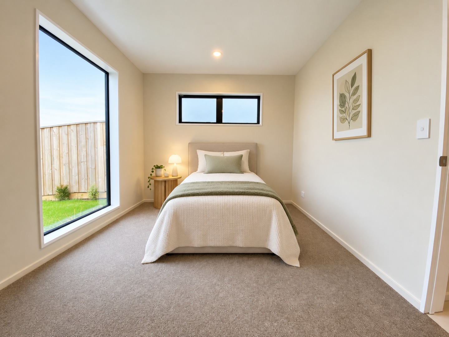 Minimalist Sage Bedroom Retreat