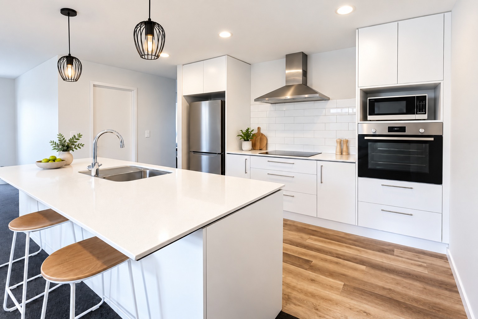 Bright Minimalist Modern Kitchen