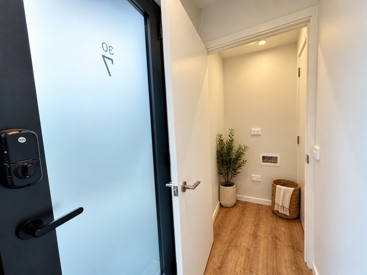 Modern Entry Nook with Utility Details