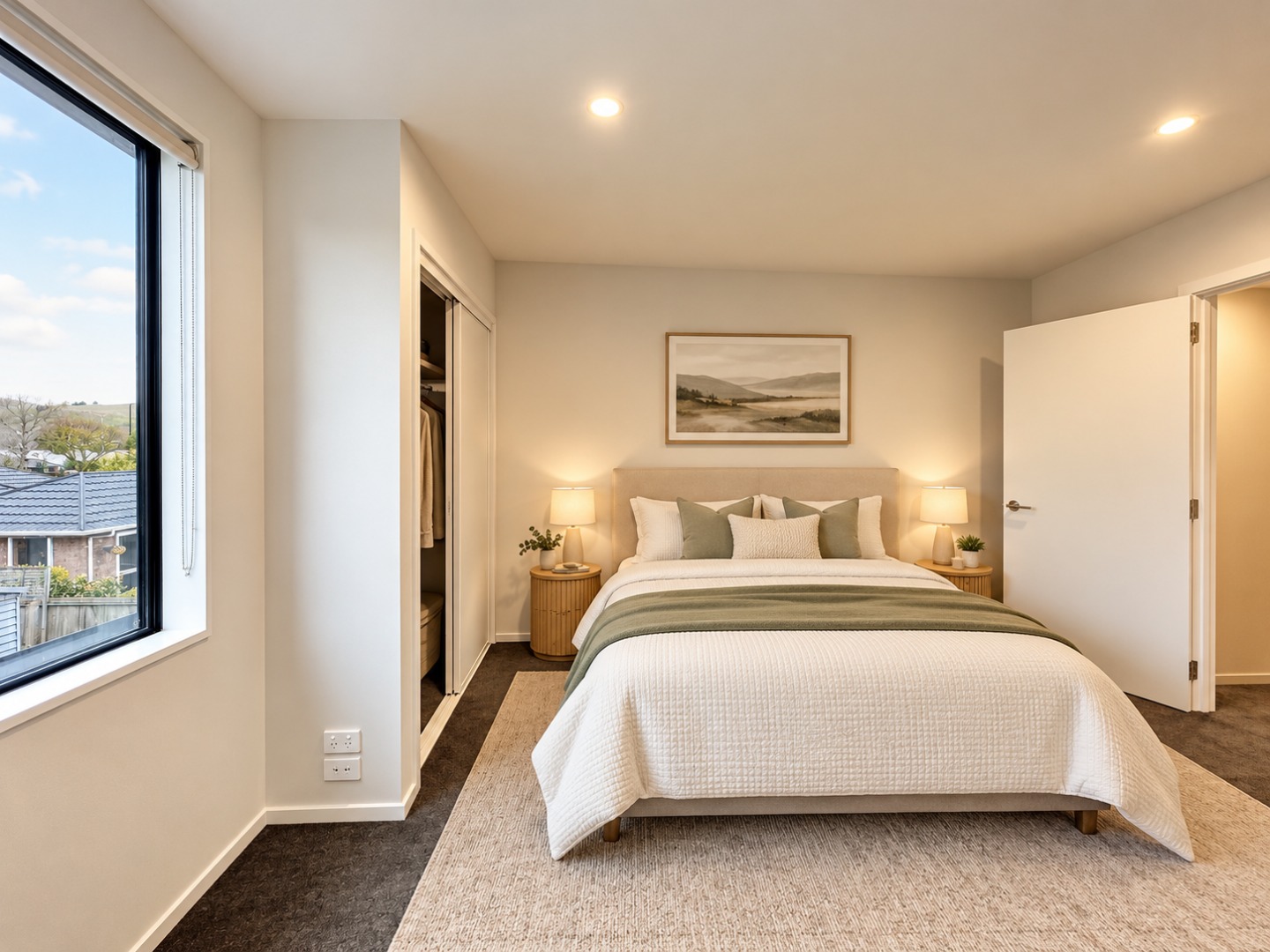 Warm Neutral Modern Bedroom
