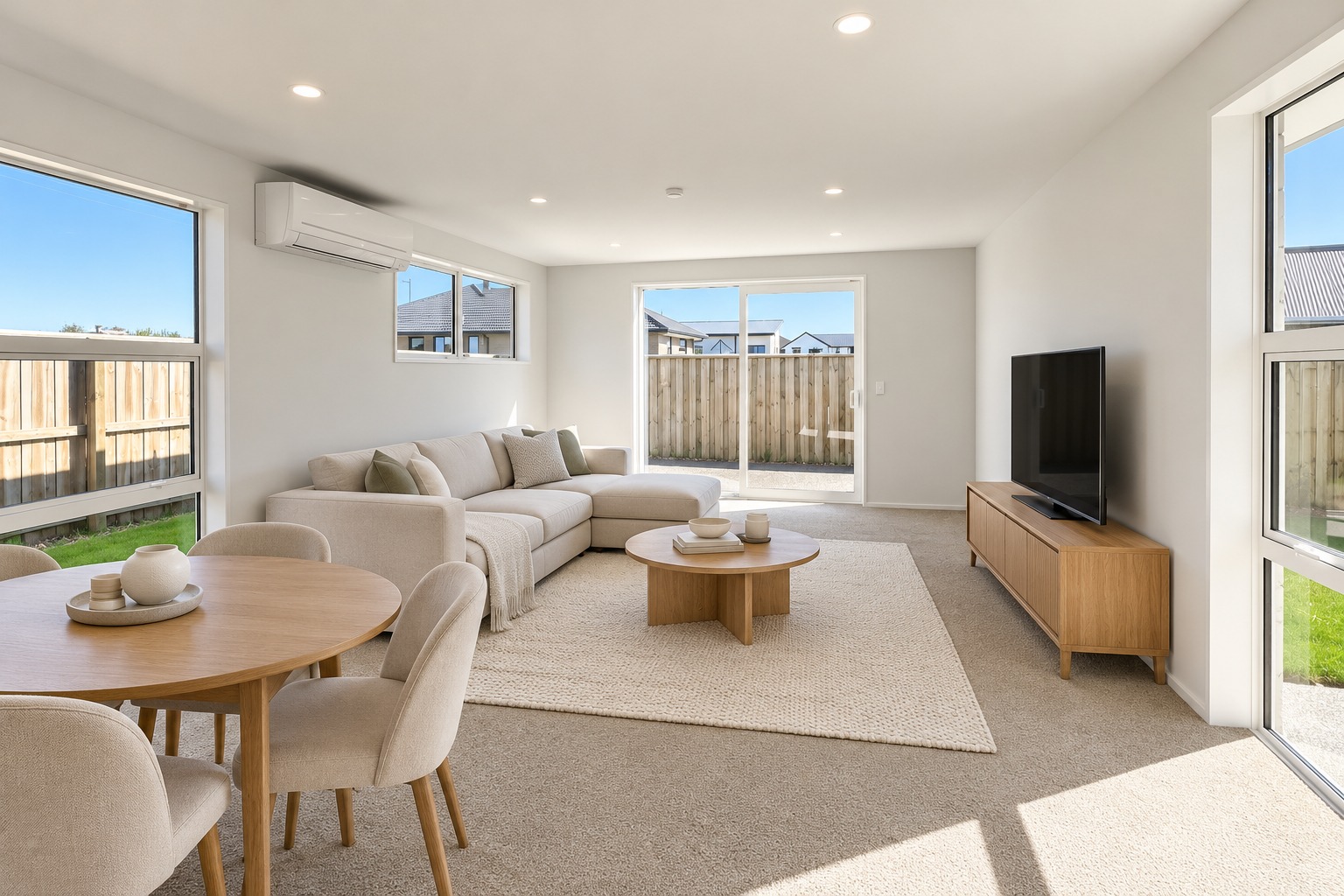 Modern Minimalist Open-Plan Living Space