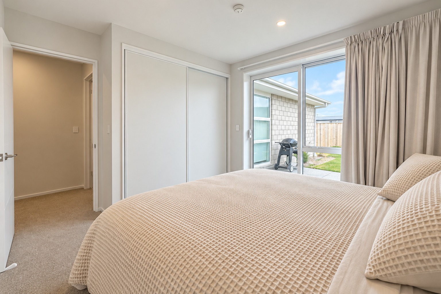 Minimalist Bedroom with Garden View