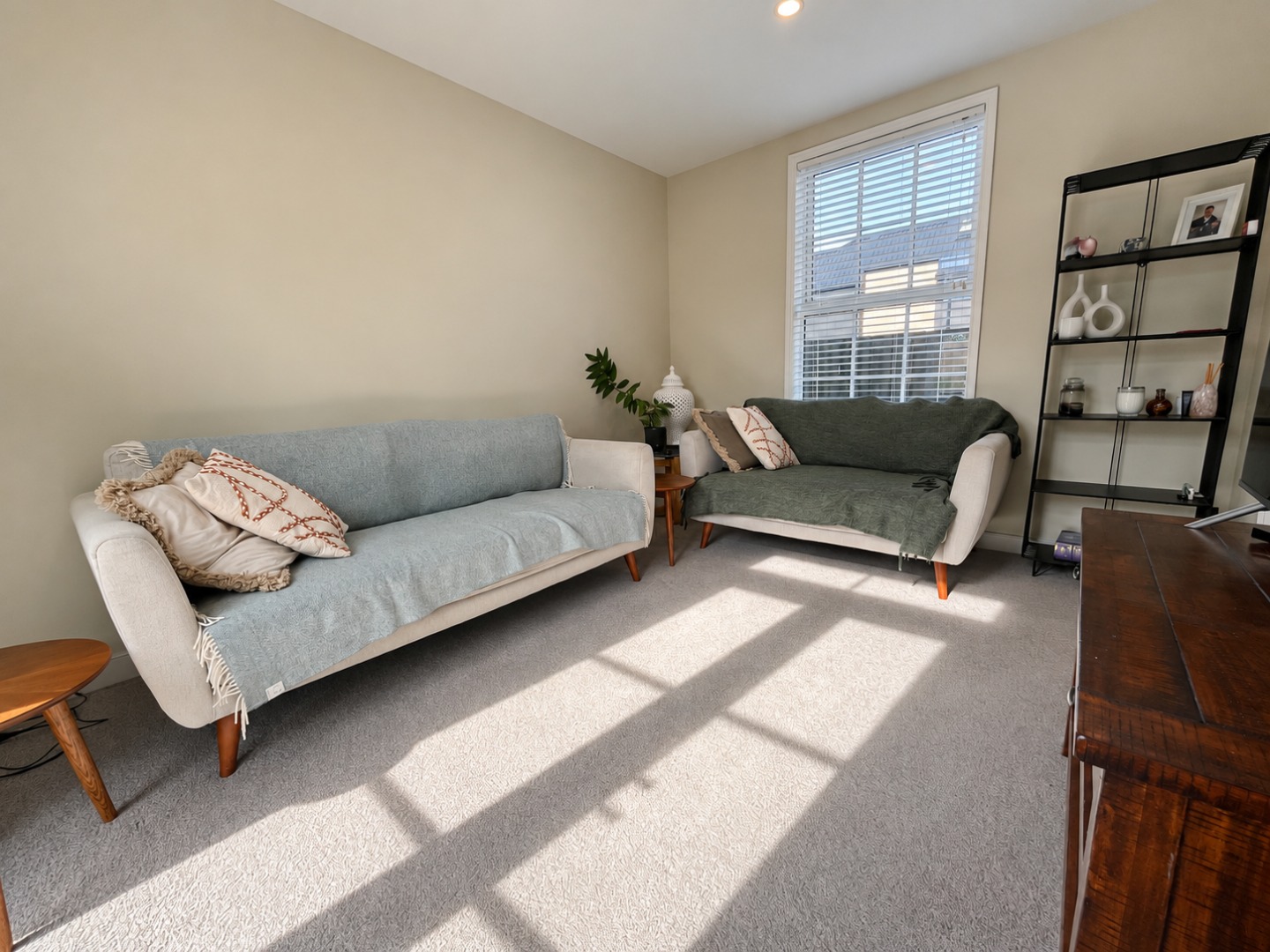 Natural daylight in an authentic living room